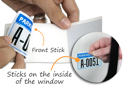 Front Adhesive Clear Stickers